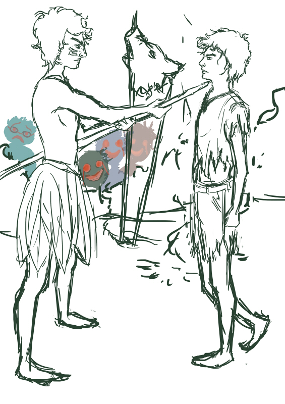 Jack Vs Ralph Lord Of The Flies Ralph And Jack Drawing