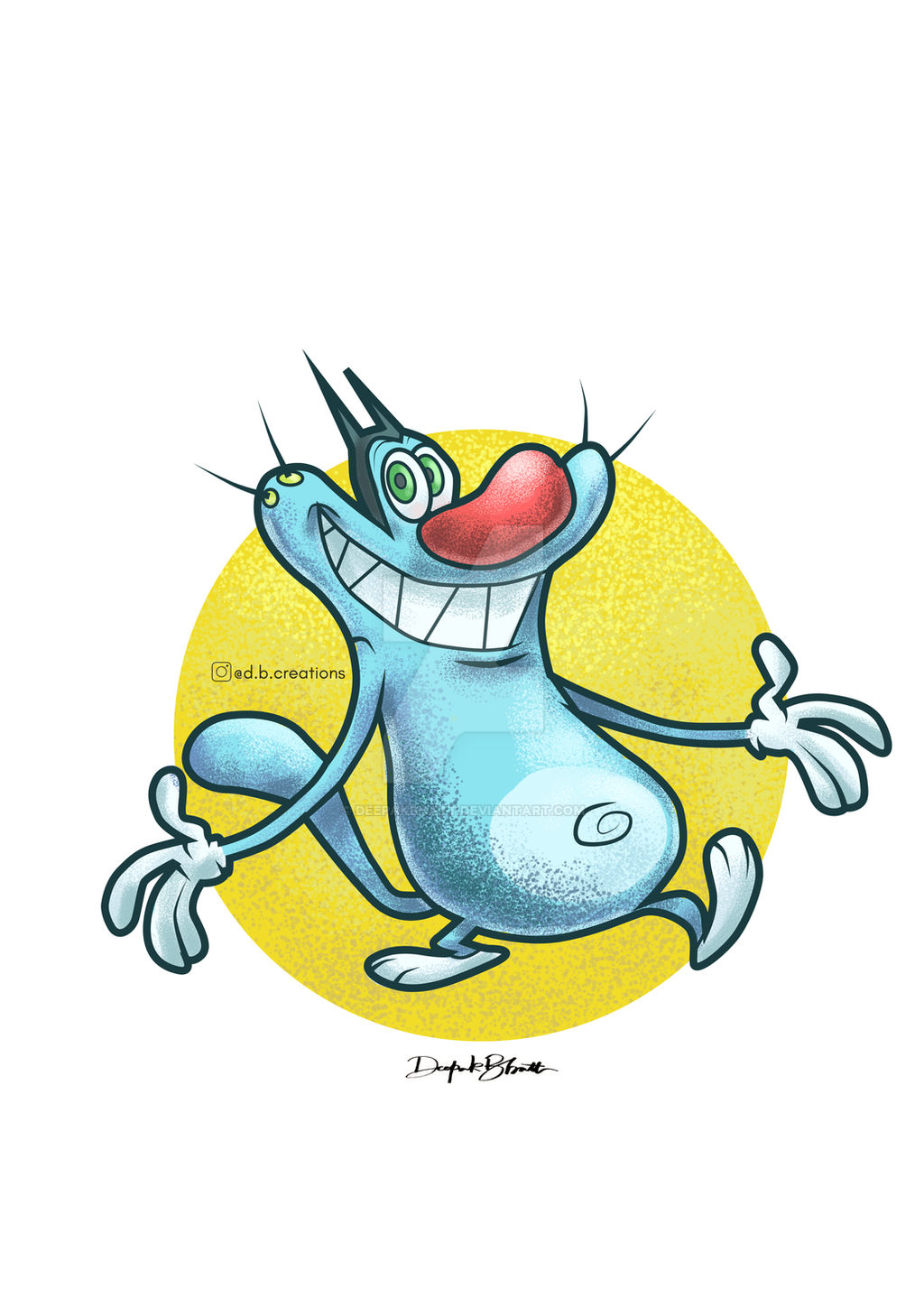 Oghs Grumpy Oggy and the cockroaches by DeepakBhatt on DeviantArt