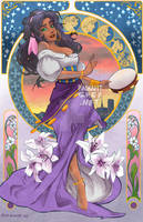Esmeralda - Alphonse Mucha style