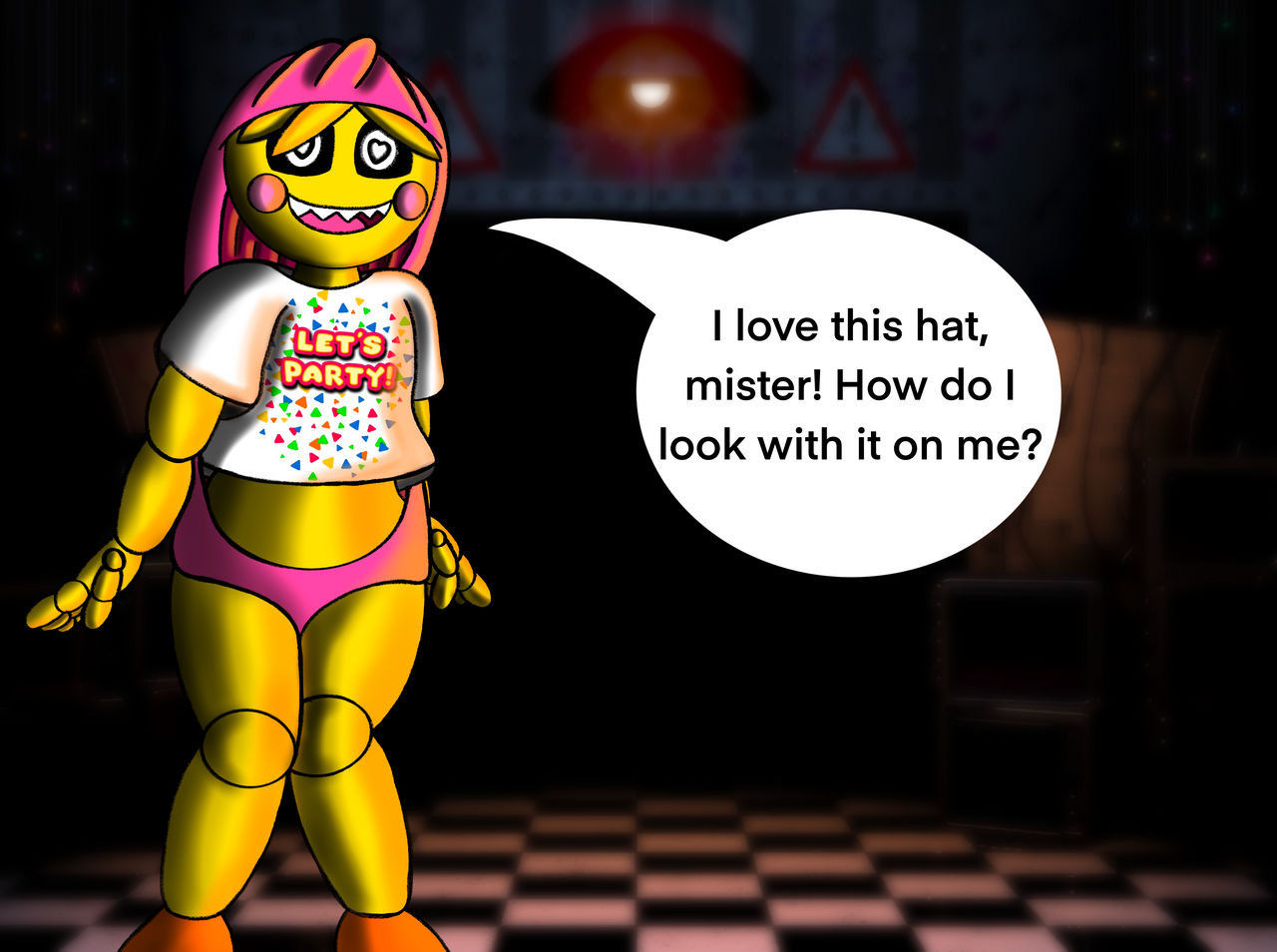 Welcome to Freddy's — So Funtime Chica hears a sound and finds a