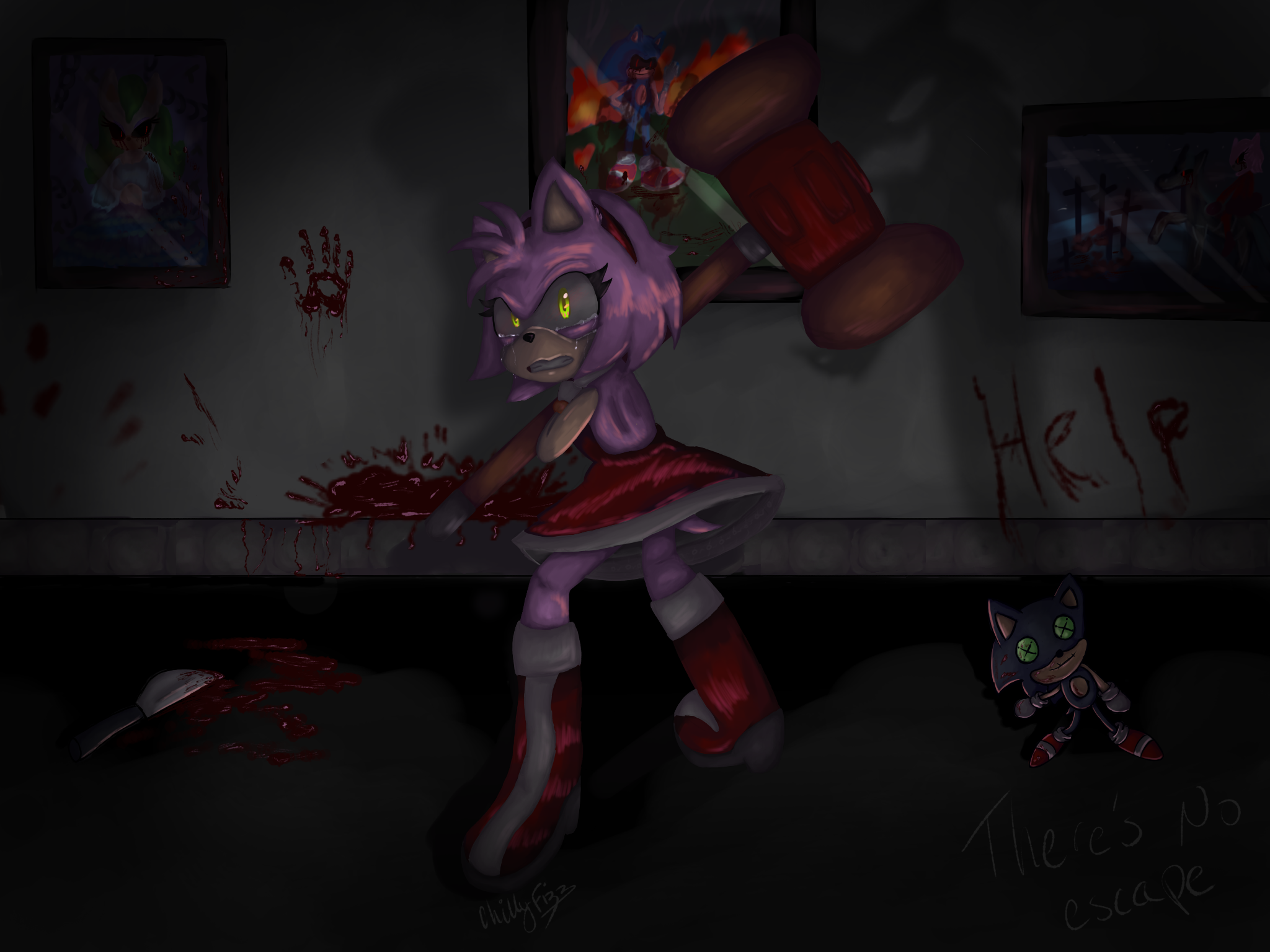 Sonic Exe And Amy Rose by Silvitrine on DeviantArt