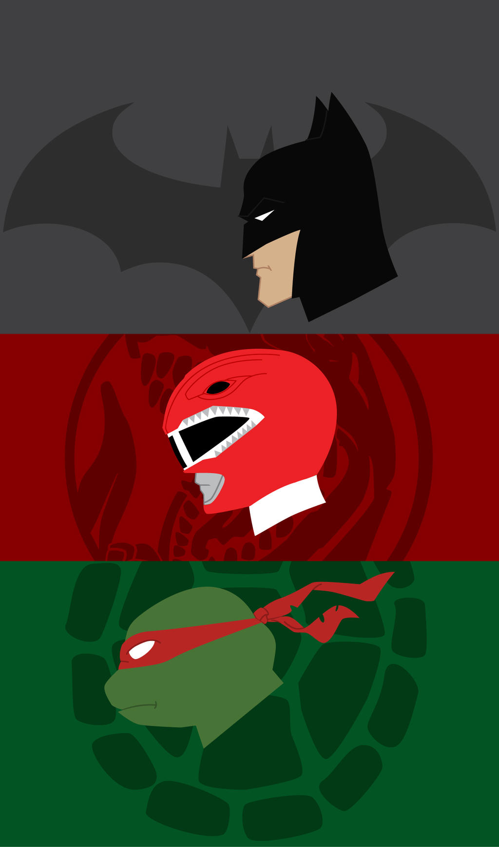 Batman, Red Ranger, Raphael by PWPlatypus on DeviantArt