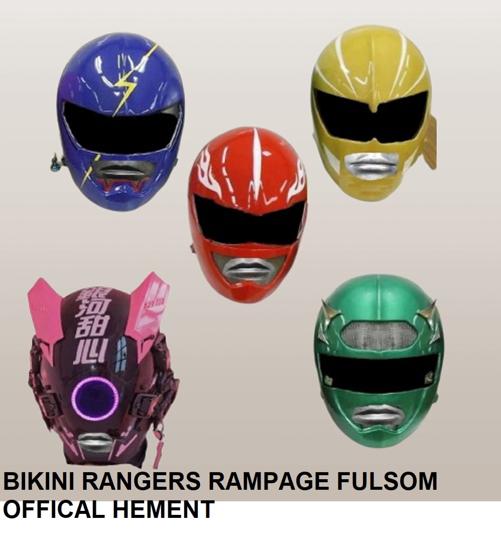 Fulsom Bikini Rangers Rampage Fulsom Official Helmet by dantheflash2023 on ...