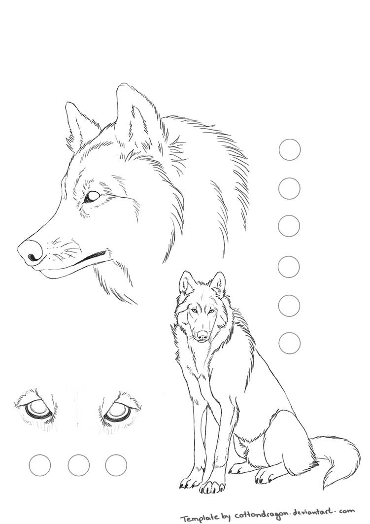 Wolf Routing Template wolf template by cottondragon on DeviantArt