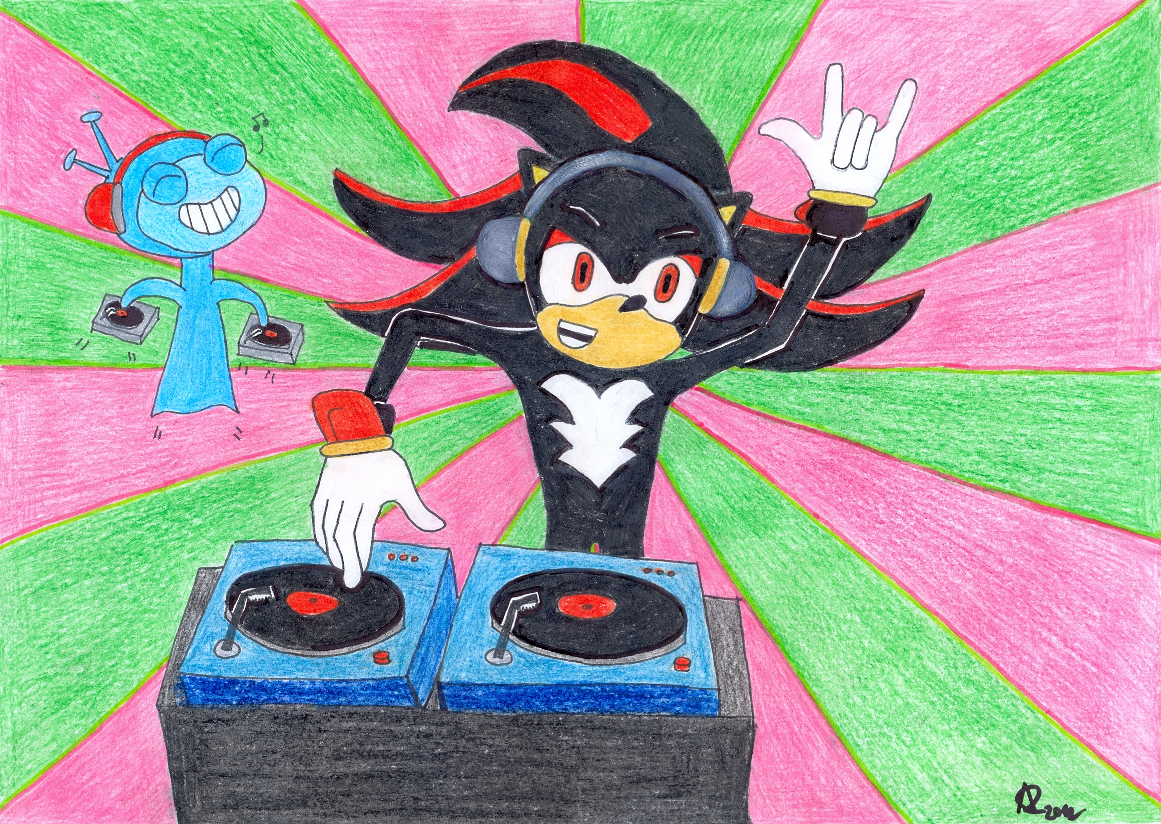 Kiriban prize: Shadow and Coda doing the DJ