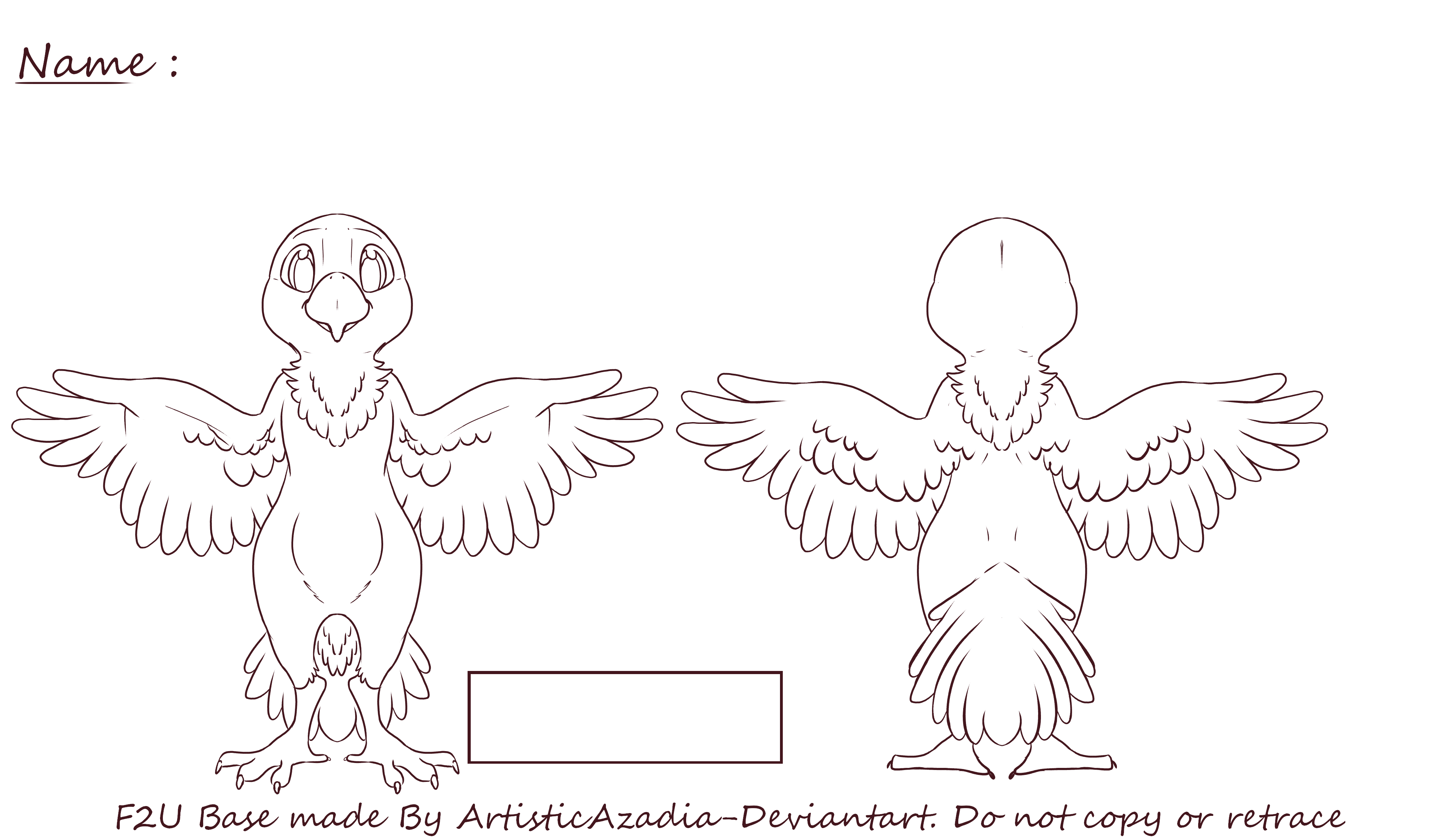 pix Furry Base Drawing Bird free to use parrot bird base by