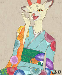 Furisode(Morning Glory) by Onlyhasart