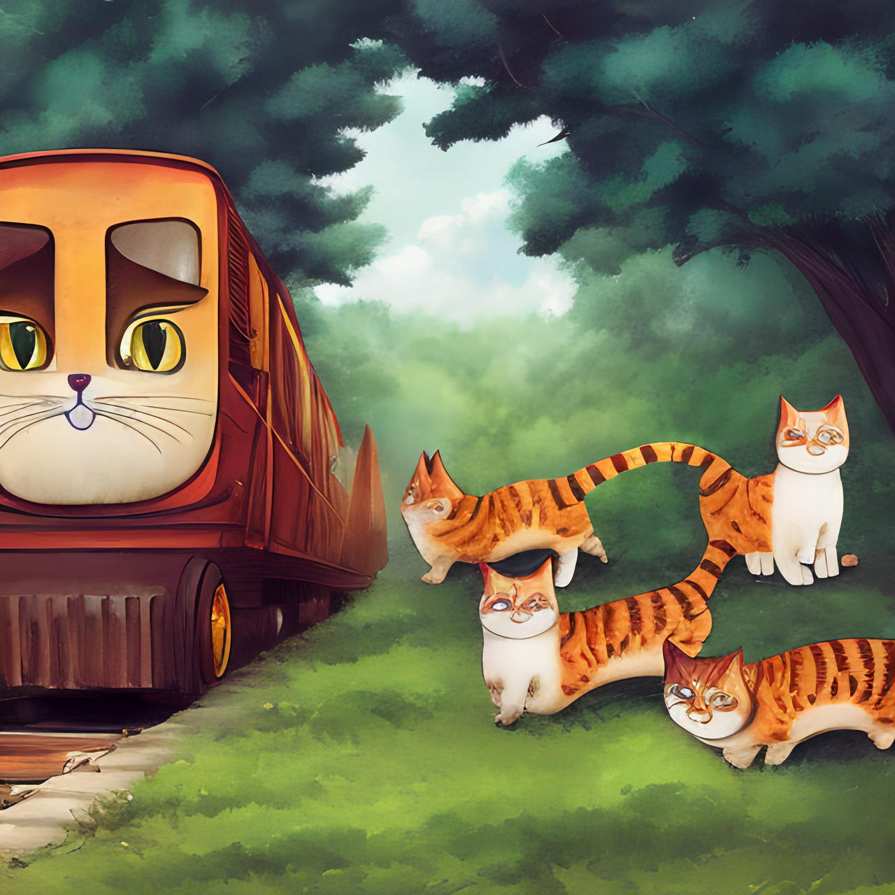 Cat Train By RainDominant On DeviantArt cat-train-by-raindominant-on-deviantart