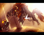 Link vs. Ganon by AdoobibullTwin4