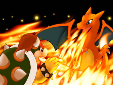 Bowser used Flamethrower! It's not very effective