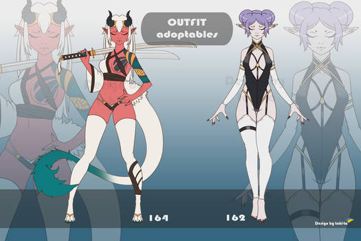 [Set price OPEN] Sexy outfit adopts #162/164 by tohi-ta