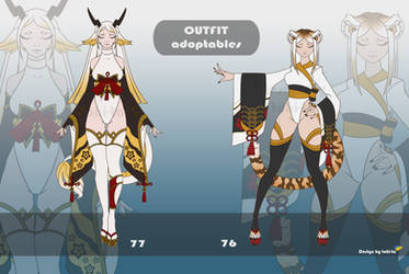 [Set price OPEN] Sexy outfit adoptables #76/77 by tohi-ta