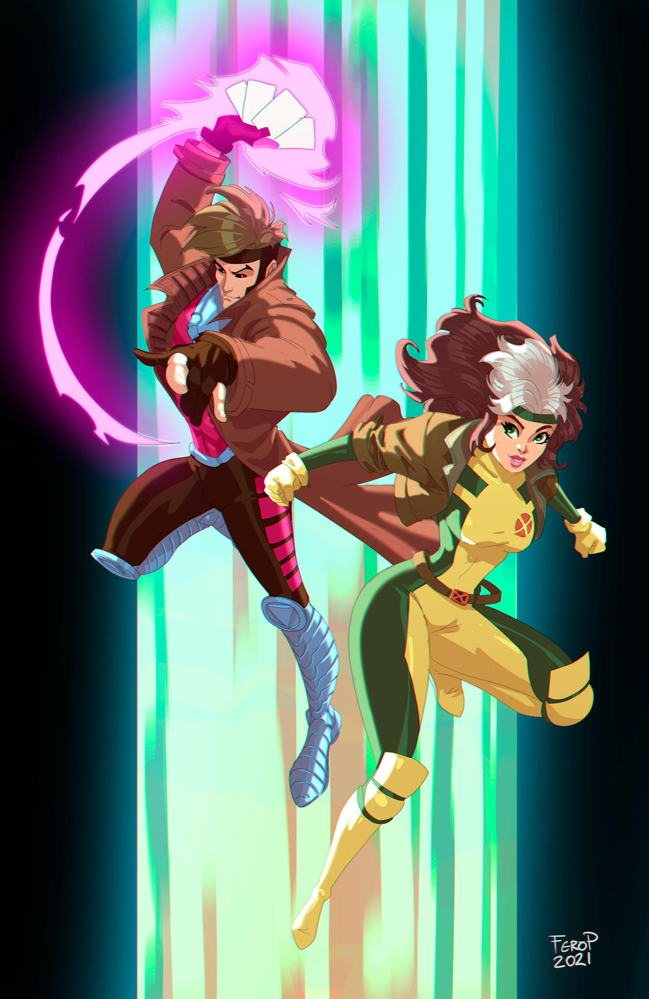 Gambit and Rogue by Fpeniche on DeviantArt