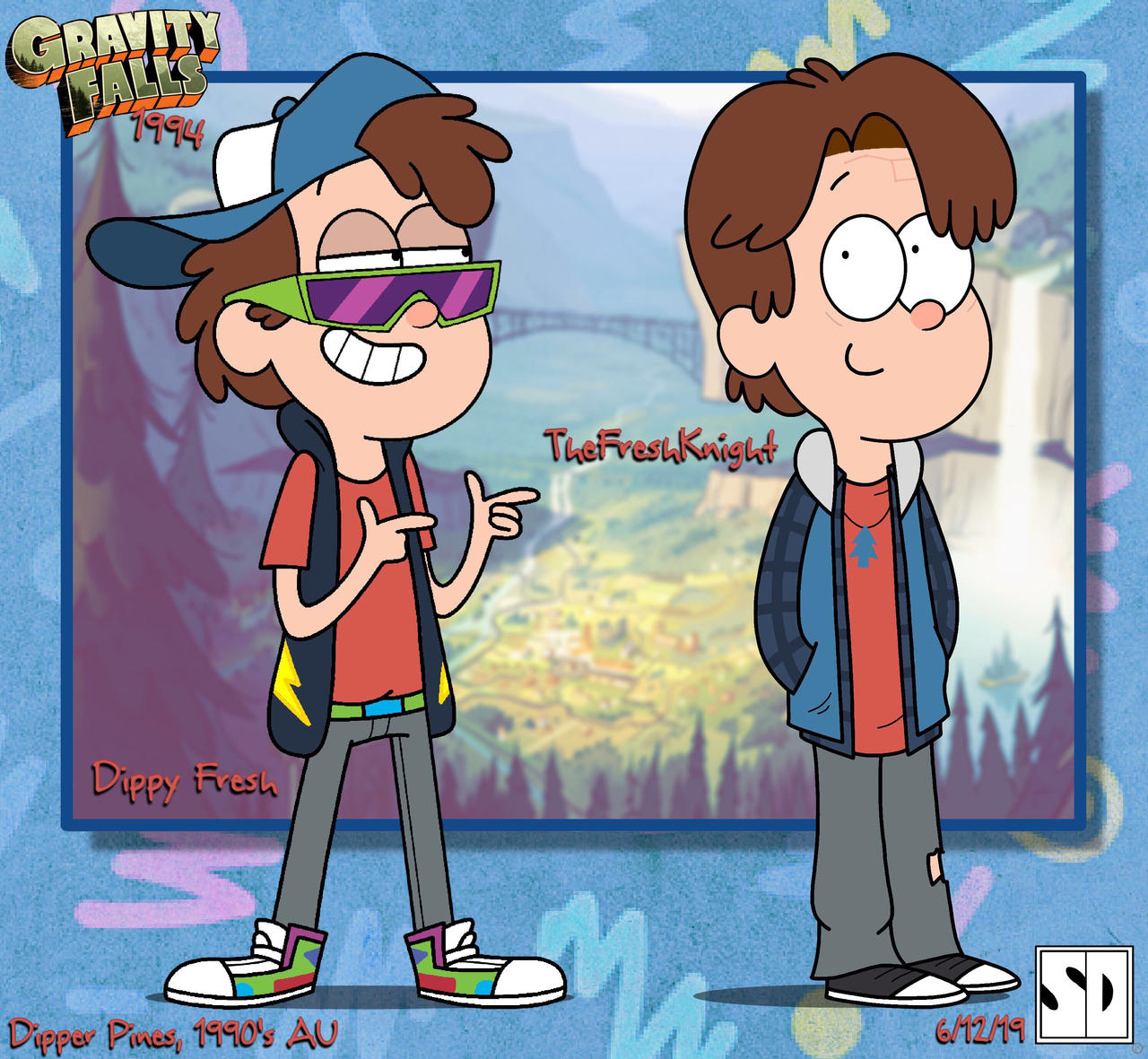 Deviantart Dippy Fresh 2 Dipper 90s AU Designs by Luxojr888 on DeviantArt