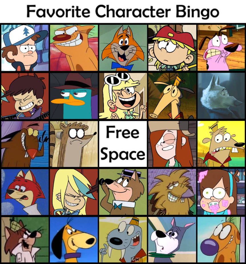 Favorite Character Bingo by Luxojr888 on DeviantArt