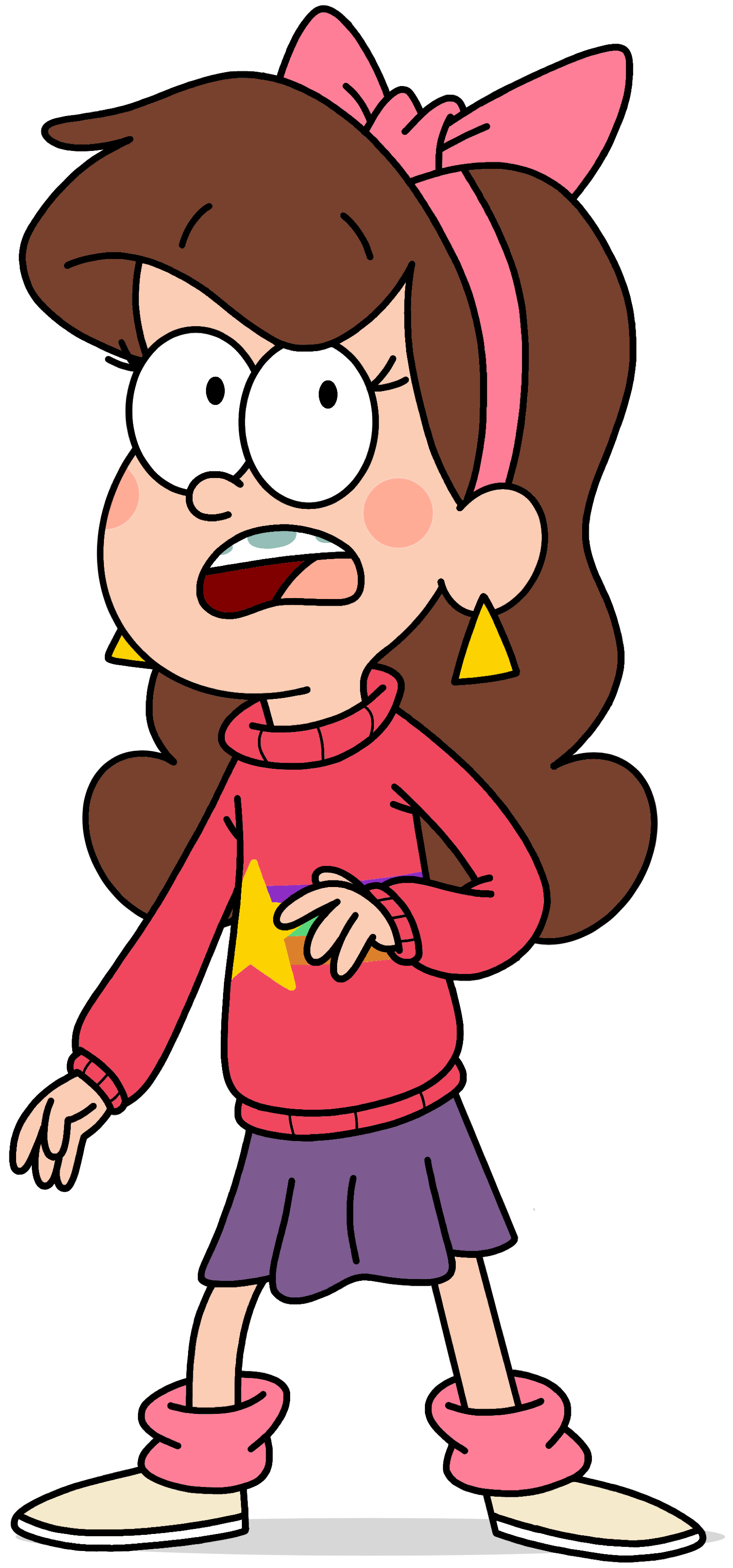Mabel Surprised, 80s AU (PNG) by Luxojr888 on DeviantArt