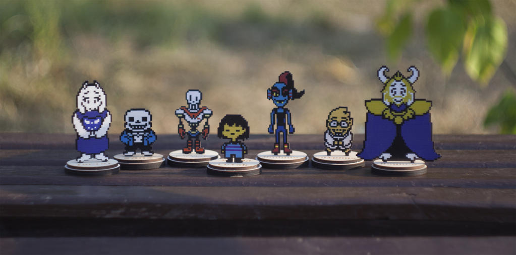 Undertale Robe Figure Undertale wooden figures on stand by TimSult on DeviantArt