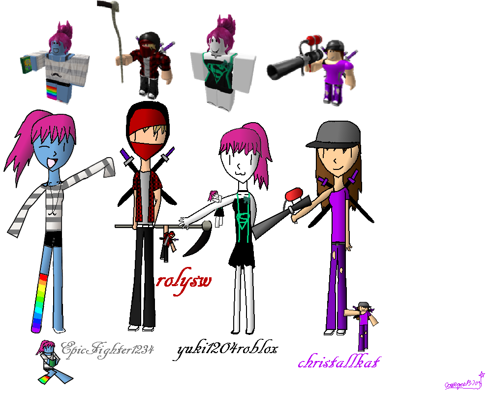 Epicfighter1234 And Friends Roblox By Hikari The Elite On Deviantart - roblox guest girl outfit