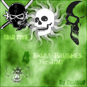 Skull Brushes for GIMP