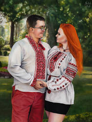 Ukrainian Family (Self-Portrait) by Natali-Hall