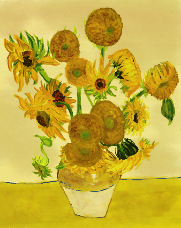 Van gogh's Sunflowers Masterstudy