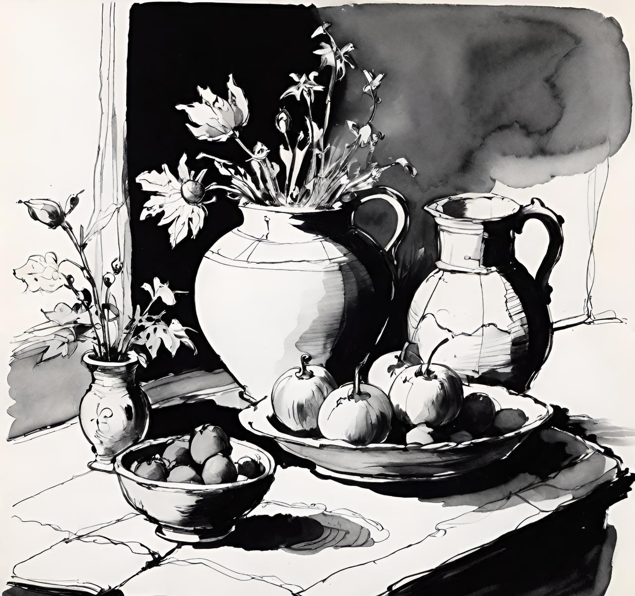 Life Drawing Object Ink Still life drawing ink by ZombaloArt on DeviantArt
