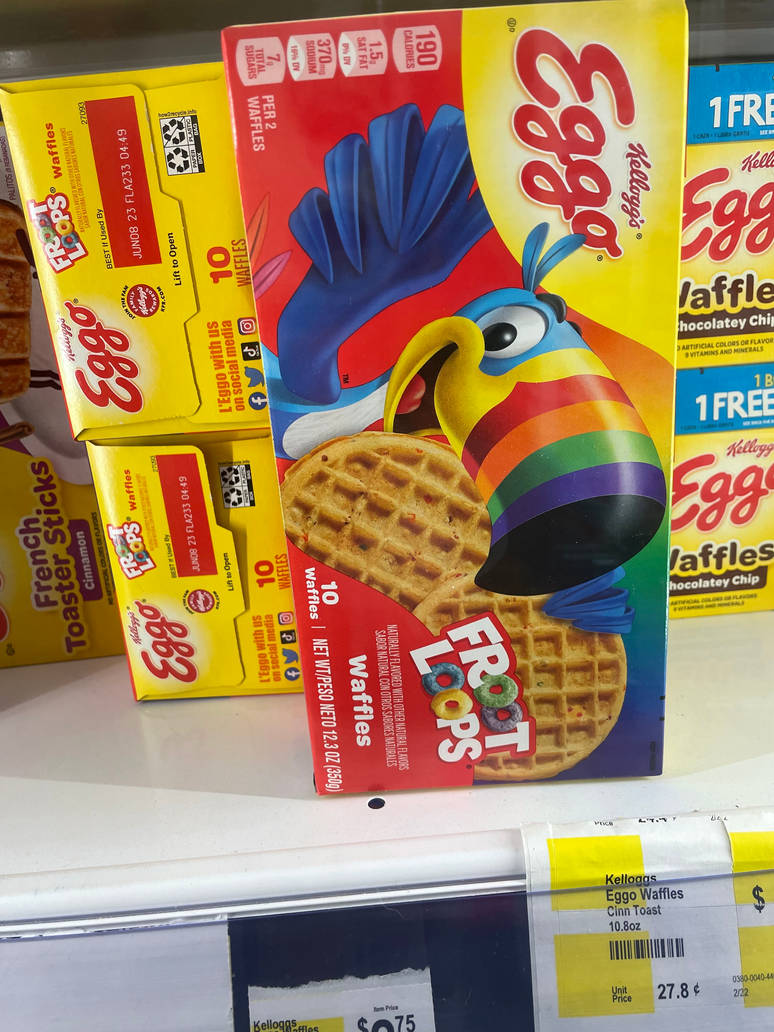 Froot Loop Long Froot Loop waffles by CassieMcToonLover on DeviantArt