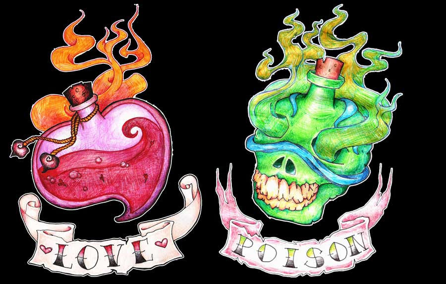 18 Sinister Poison Bottle Tattoos  Tattoodo