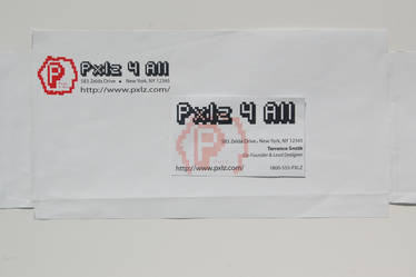 'Pxlz4All' envelop+card