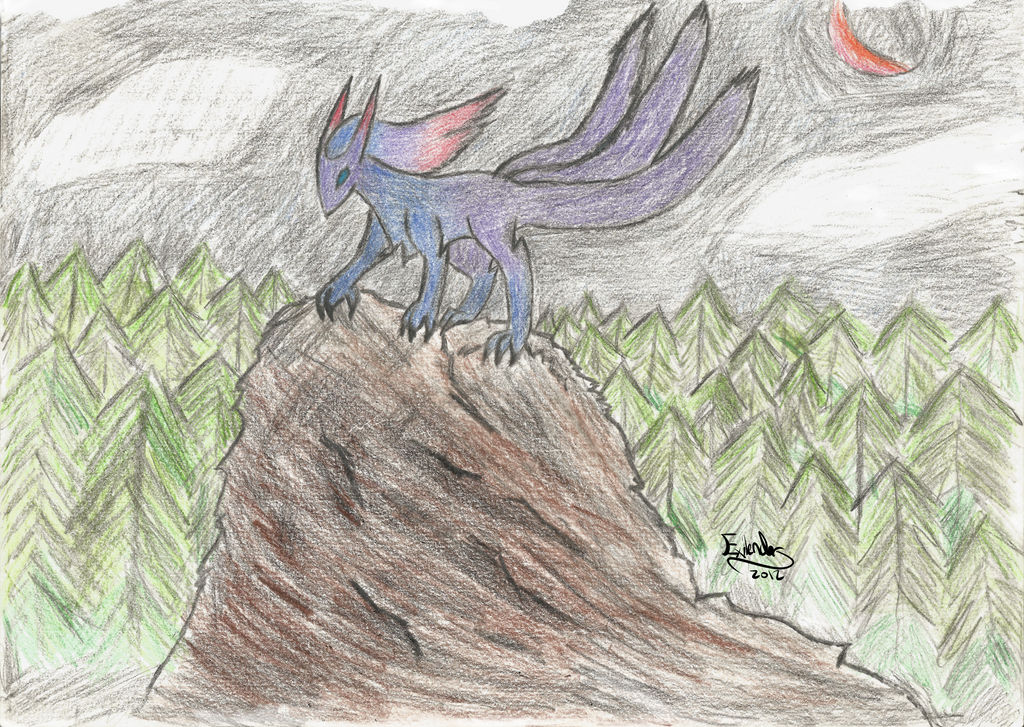 Three-tailed Fox by Exilender on DeviantArt