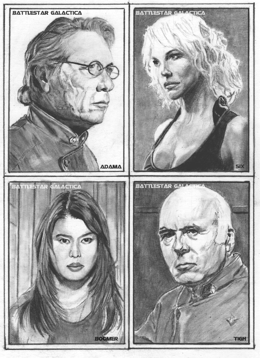 Galactica Sketch Cards 1