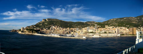 Monaco Cityline From the Sea.