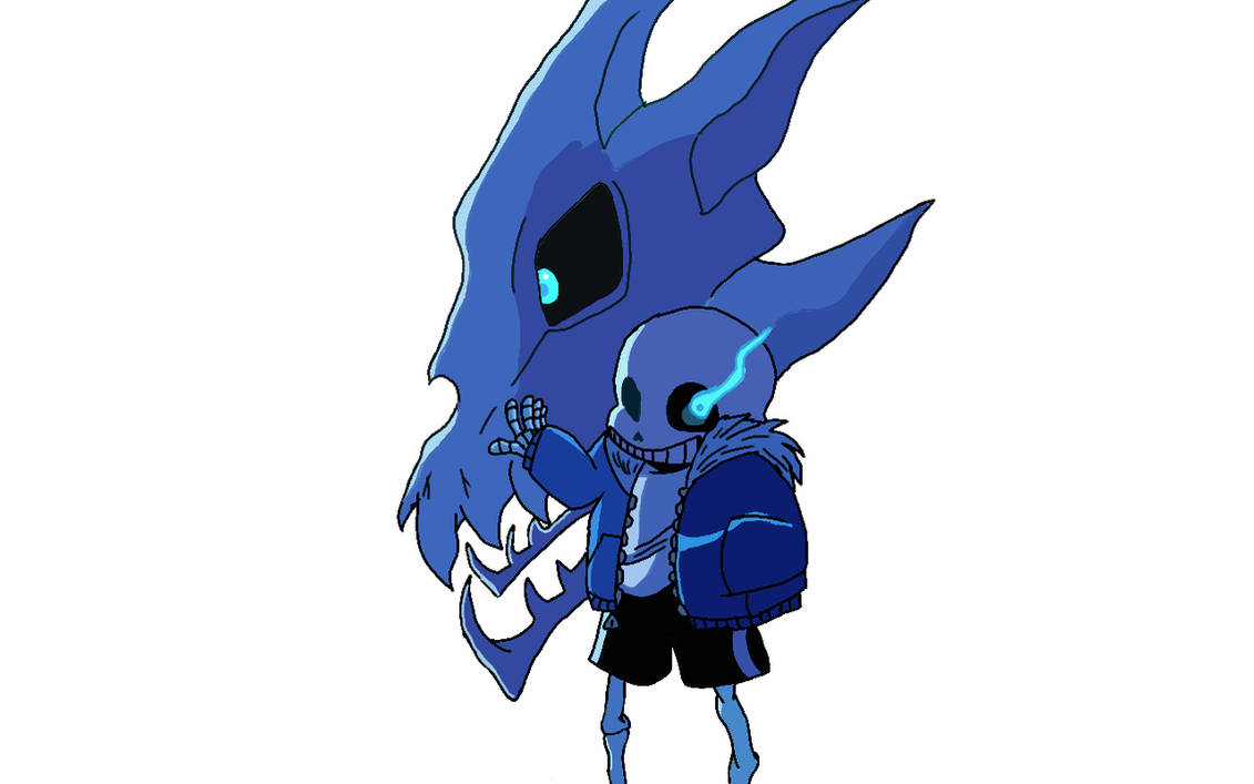 Gaster Ult Sans with Gaster Blaster by TheUltimatePugfan on DeviantArt