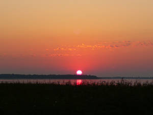 Sunset on Polish lake