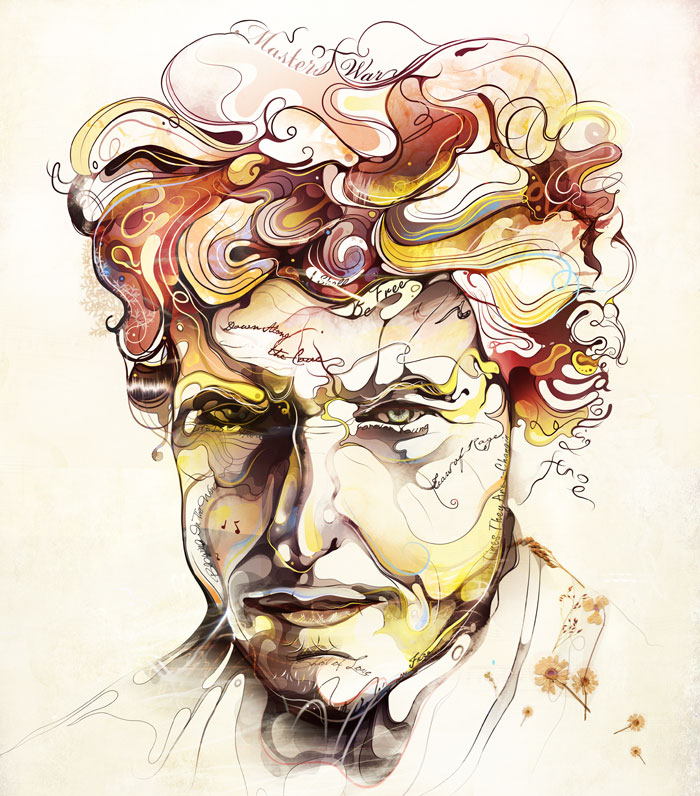 Bob Dylan Portrait by saltyshadow