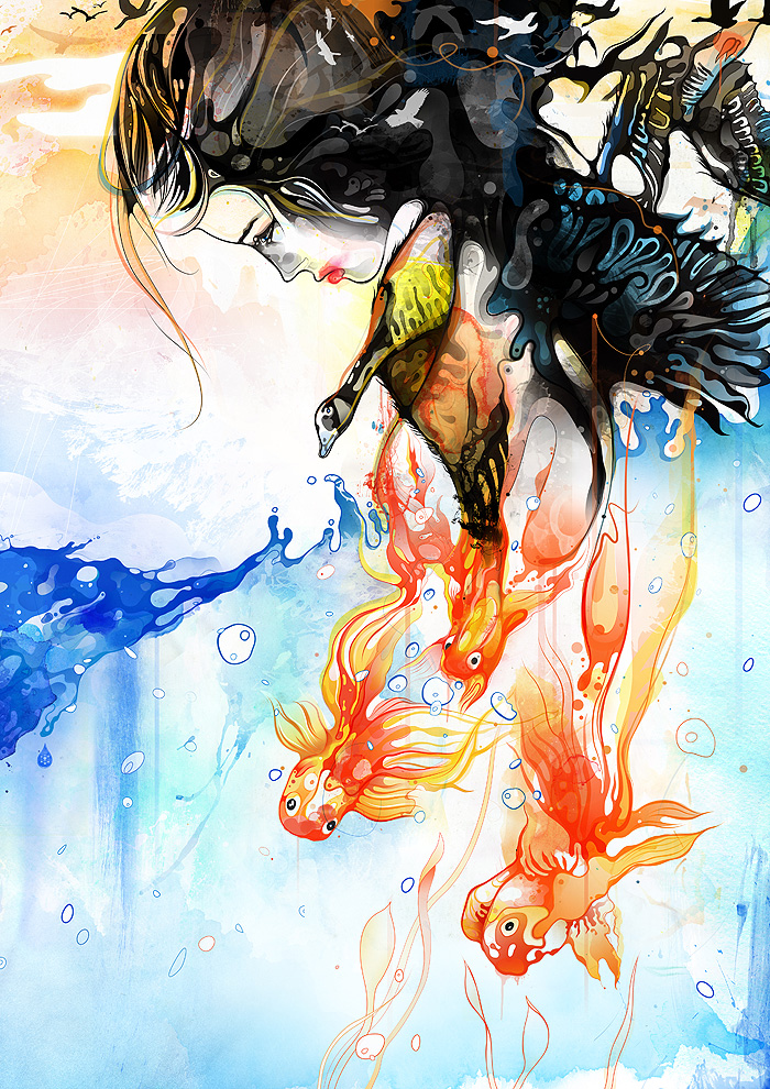 beauty of falling and drowning by saltyshadow
