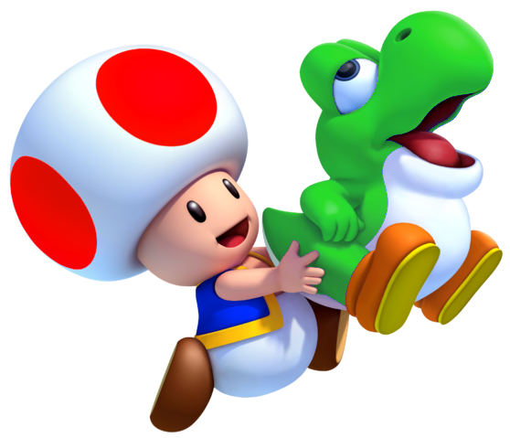 Toad and Baby Yoshi