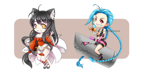 CHIBI Ahri and Jinx