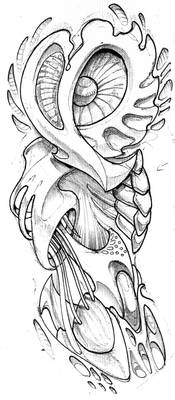 Bio-Mech Tattoo Arm Sleeve