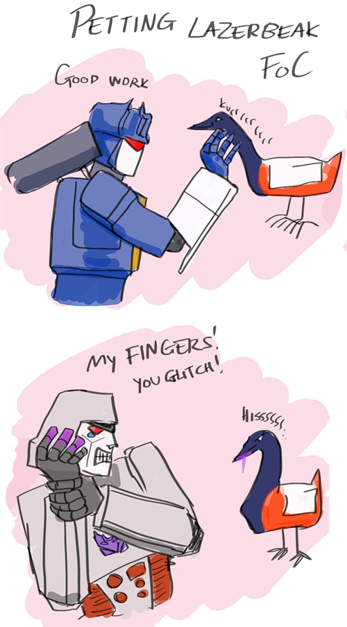 Petting Lazerbeak