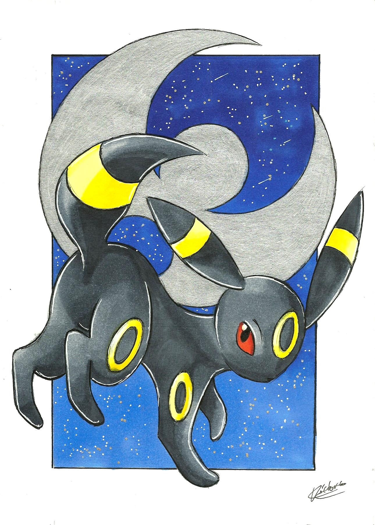 Eevee Evolutions - Umbreon by ImmortalTanuki on DeviantArt