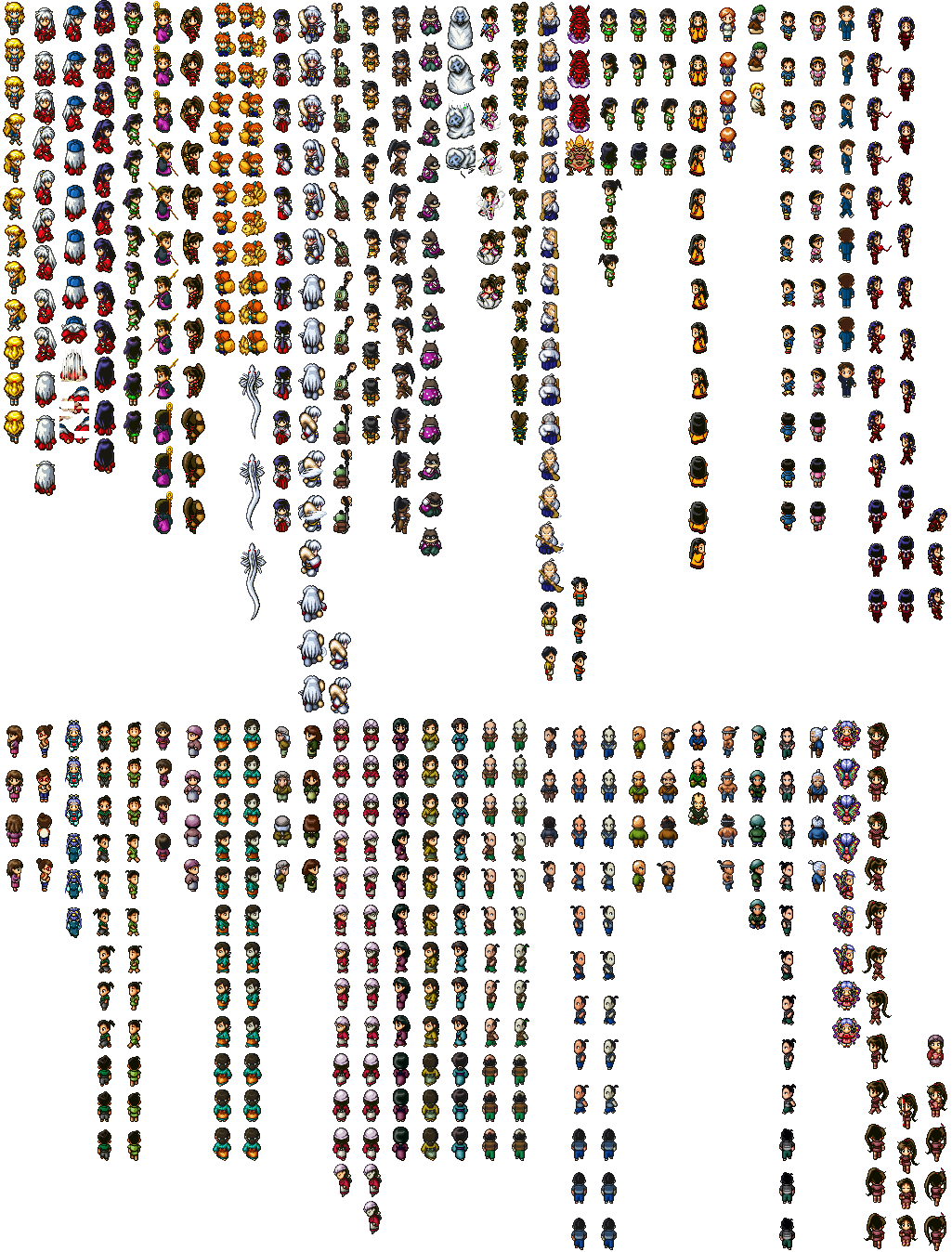 Inuyasha Secret of the Divine Jewel - ALL Sprites by Leonio on DeviantArt