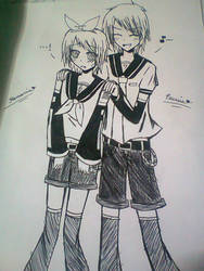 Prussia and Romania  as L n R Kagamine by john-e-strider