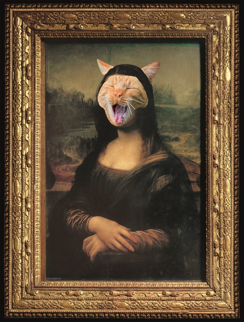 Catty Mona Lisa - Drawception