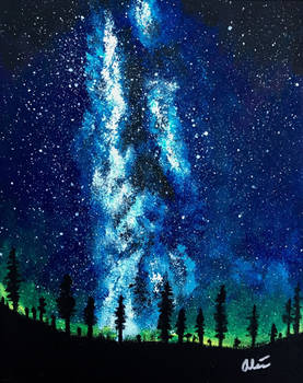 Milky Way/Aurora borealis