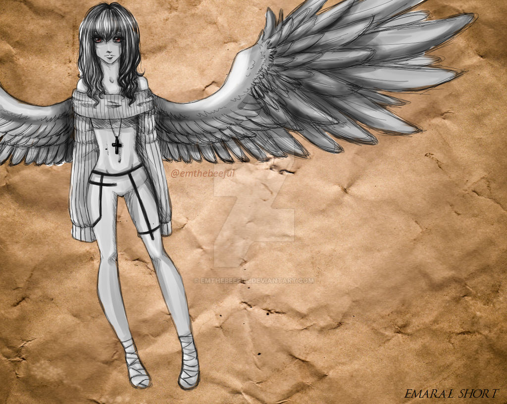 Sketching of Angel Lady