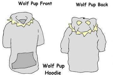 Wolf Pup Short Sleeves Hoodie