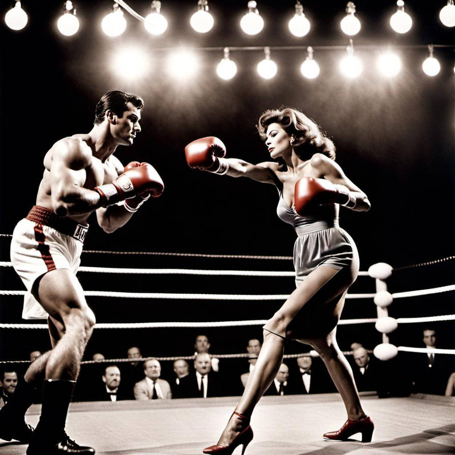 mixed boxing. Sophia Loren knocks out Superman by saieta on DeviantArt