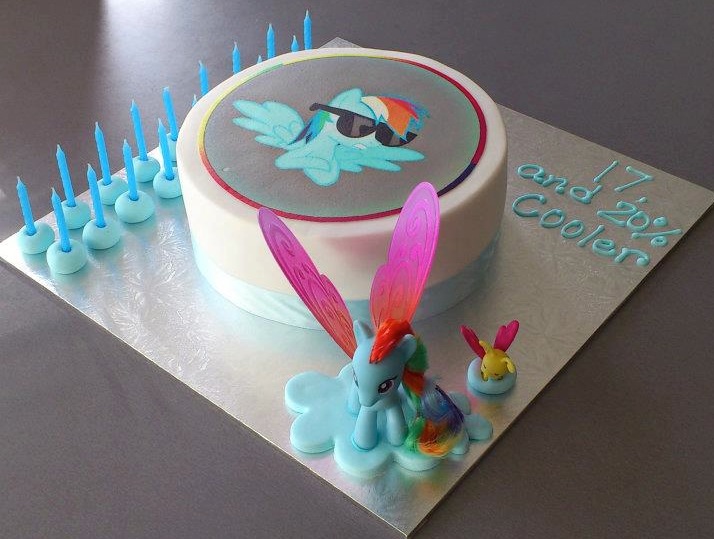 Rainbow Dash birthday cake c: