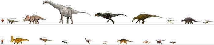 Late Cretaceous North American Dinosaurs scale 2